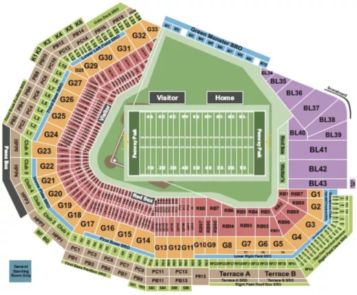 Fenway Park Seating Chart