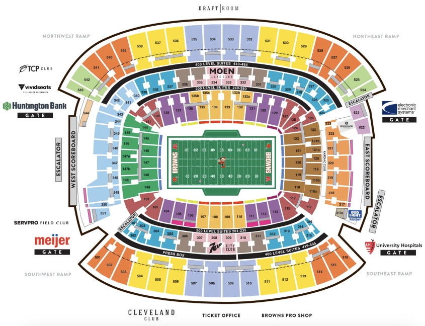 FirstEnergy Stadium Seating Chart