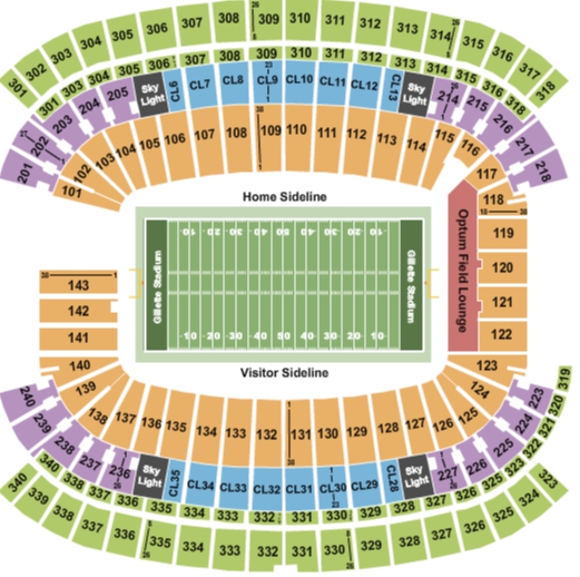 Gillette Stadium Seating Chart