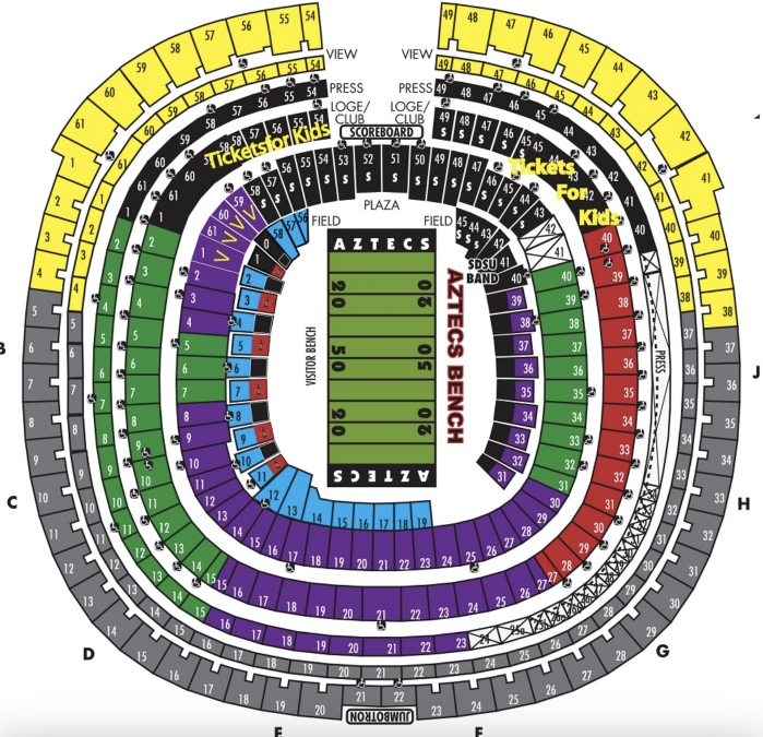 Qualcomm Stadium Seating Chart