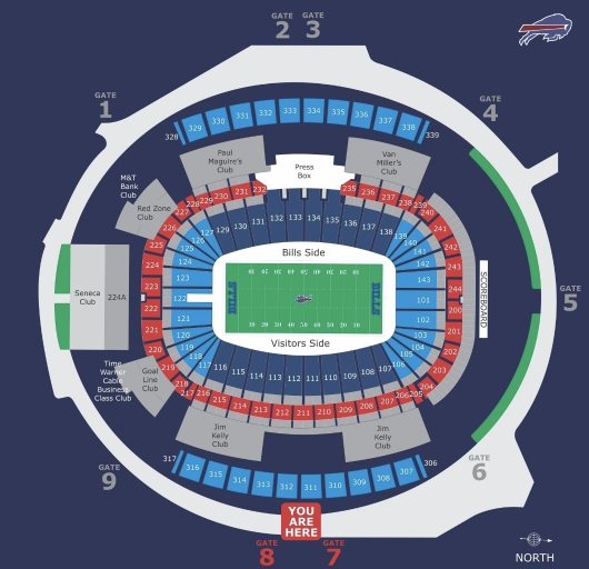 Ralph Wilson Stadium Seating Chart