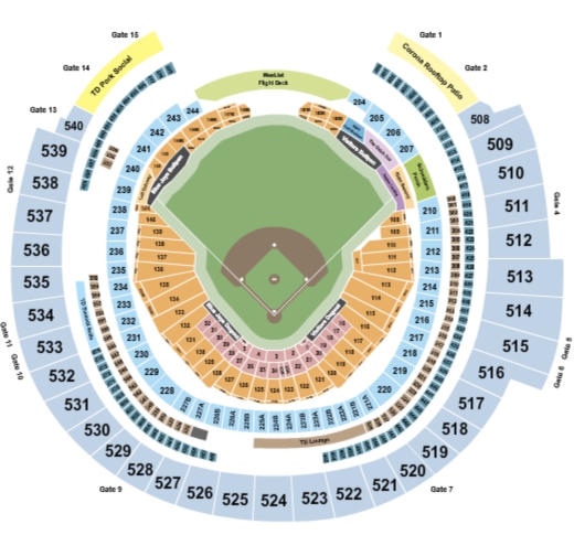 Rogers Centre Seating Chart