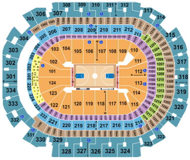 Seating Chart for American Airlines Center