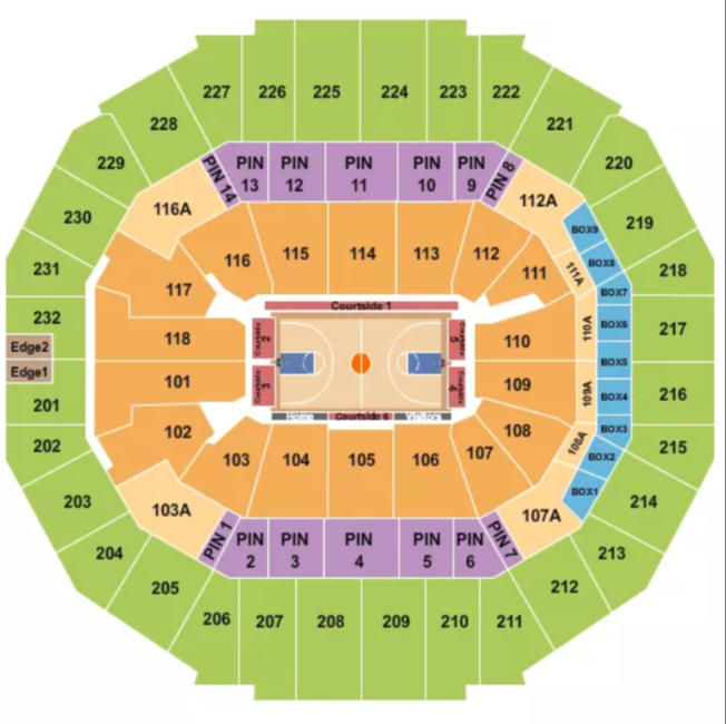 Seating Chart for FedExForum