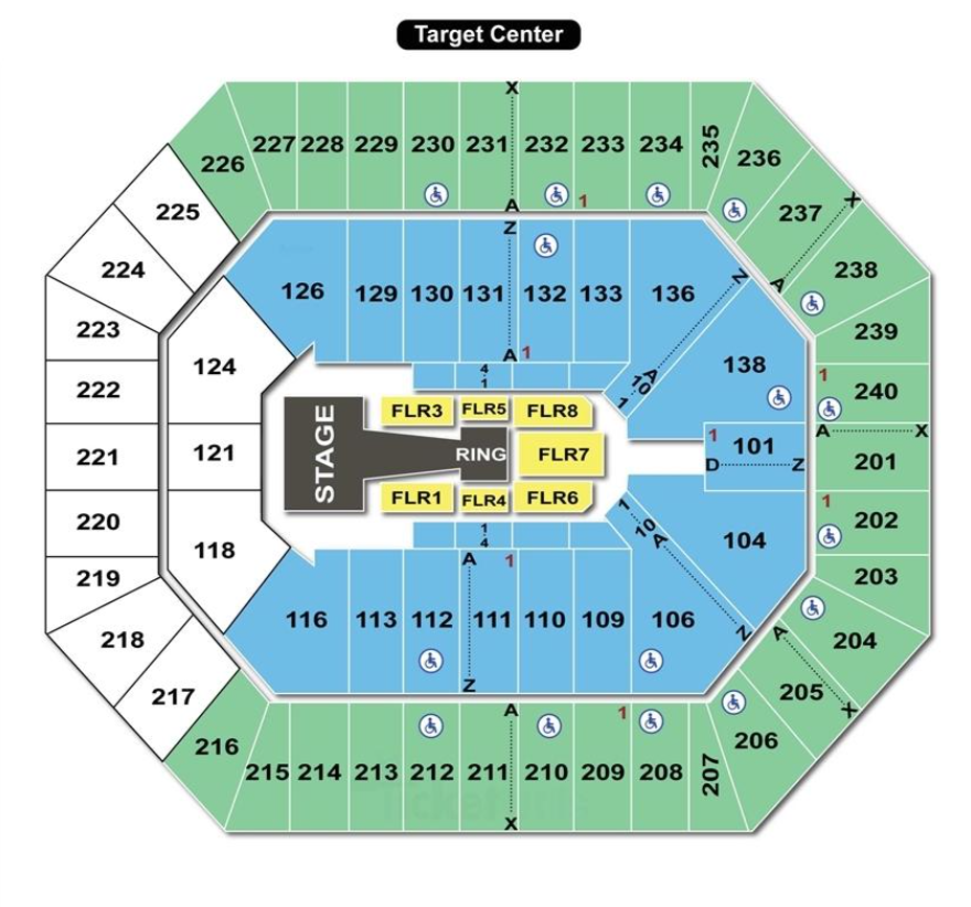 Seating Chart for Target Center