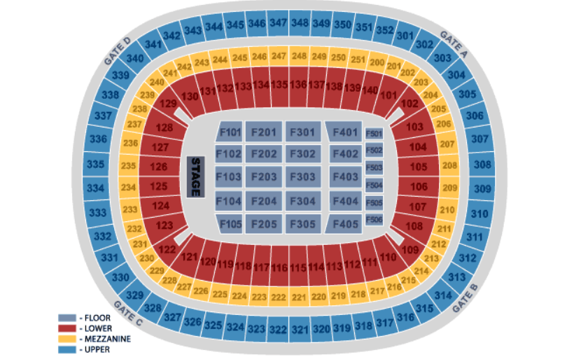 Seating Chart for Georgia Dome