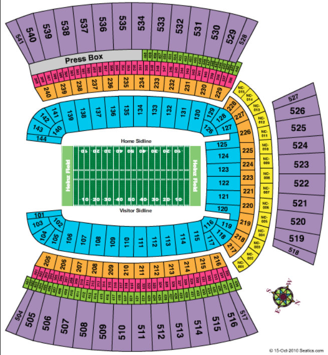 Seating Chart for Heinz Field






