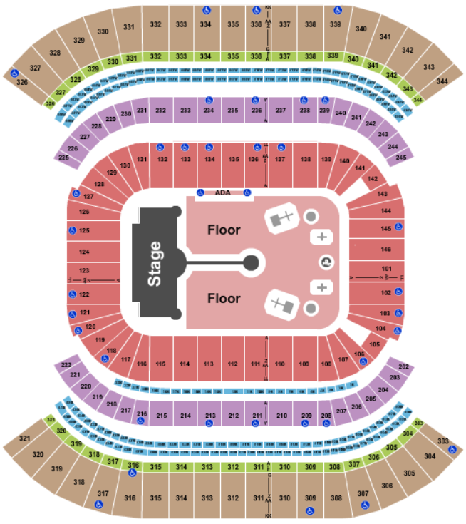 Seating Chart for LP Field